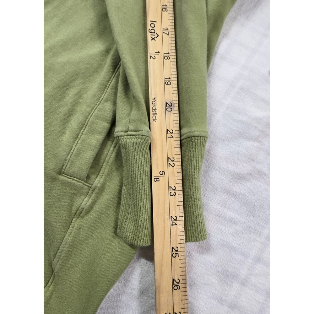 American Giant Womens Hoodie Dress Funnel Neck Pullover Sweatshirt Olive Green S - Picture 8 of 10